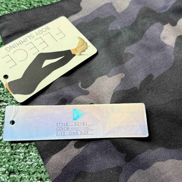 Ready To Go Super Stretch Soft Grey Camouflage Leggings Ankle Pants Size OS NEW - Picture 13 of 13